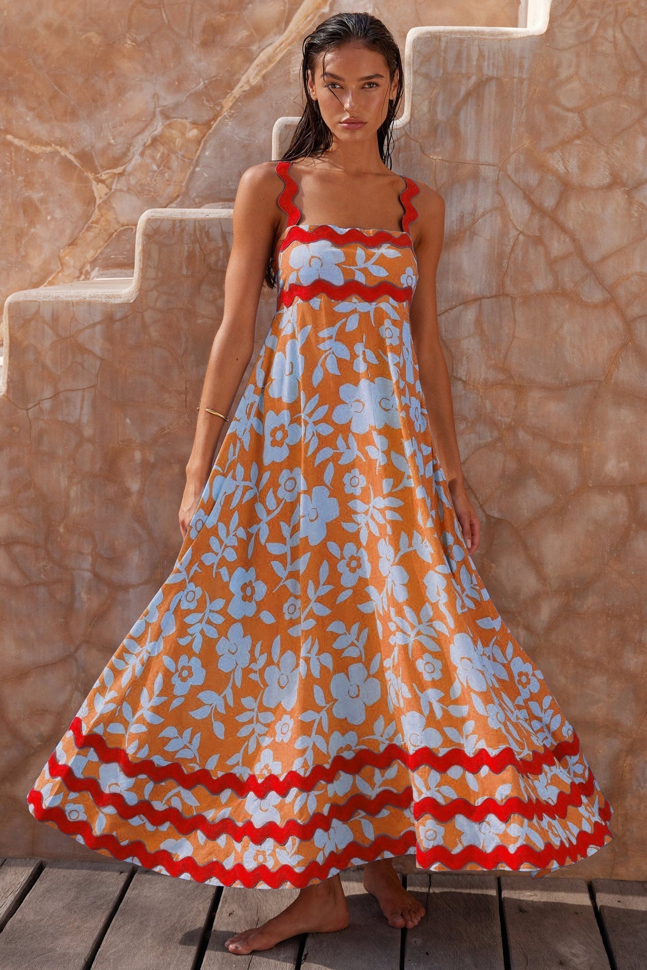 Women's Sleeveless Loose Summer Dress – Casual Flowy Dress