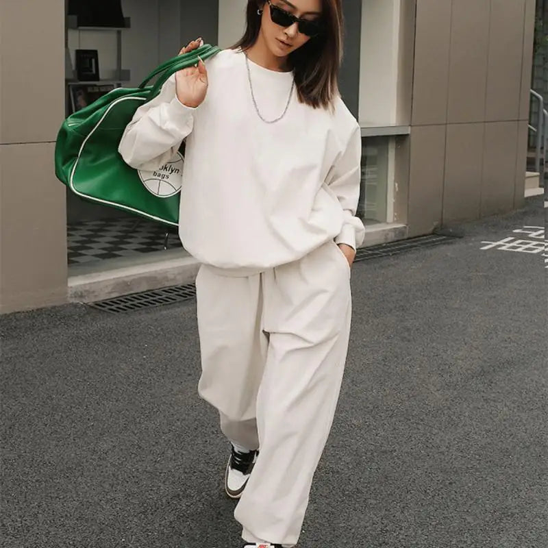 Women's casual athleisure sweater and matching pants set