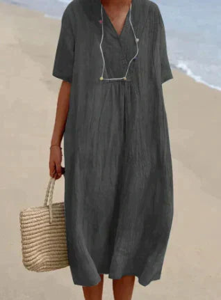 Linen Breathable Relaxed Fit Dress