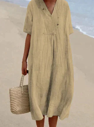 Linen Breathable Relaxed Fit Dress