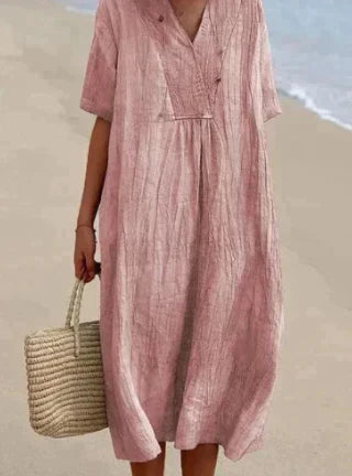 Linen Breathable Relaxed Fit Dress
