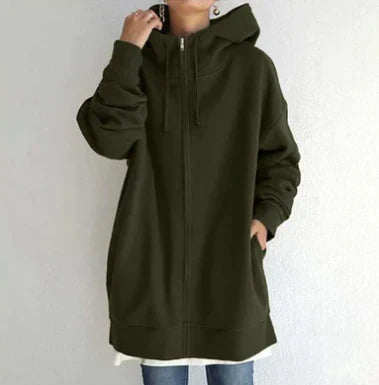 Winter zip hoodie for women