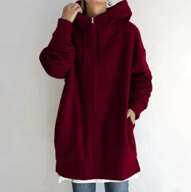Winter zip hoodie for women
