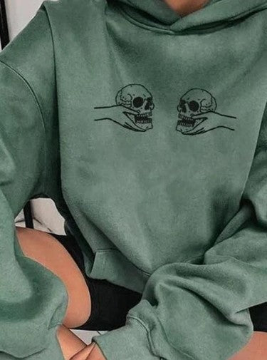 Women's stylish skull hoodie
