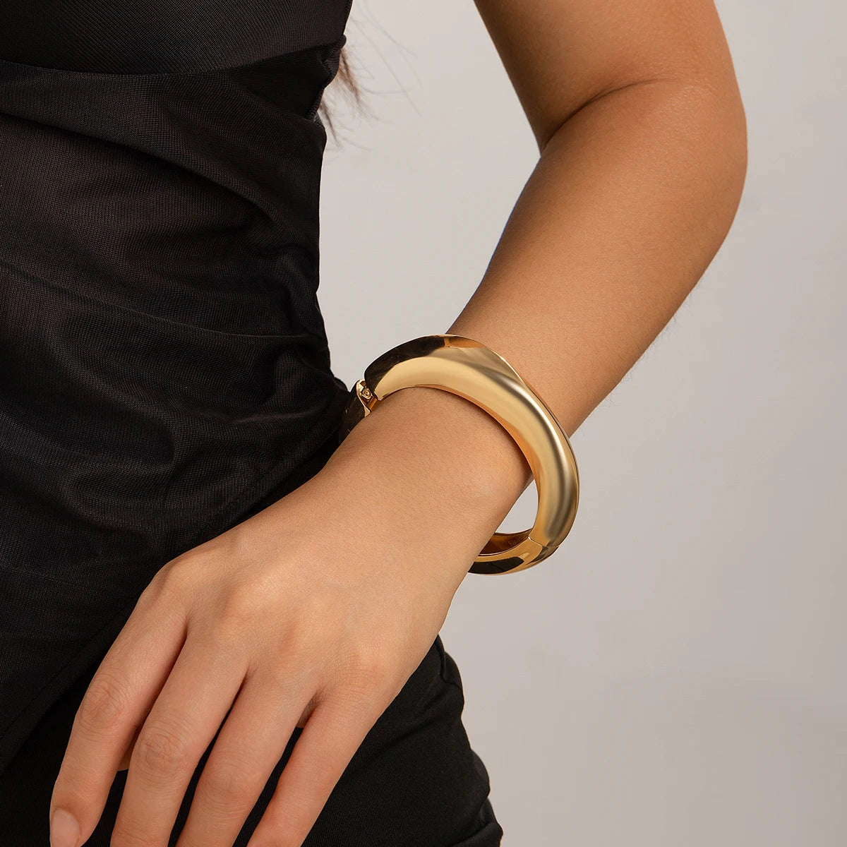 Chunky Polished Metal Cuff Bracelets