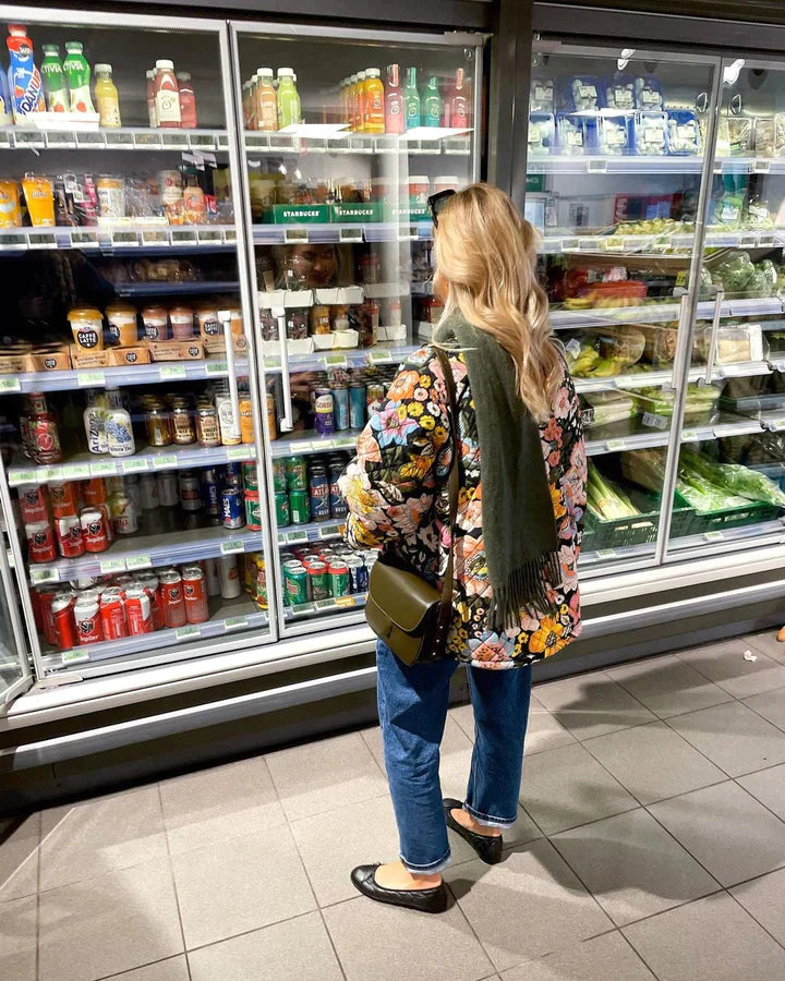 Printed Loose Trumpet Sleeve Coat