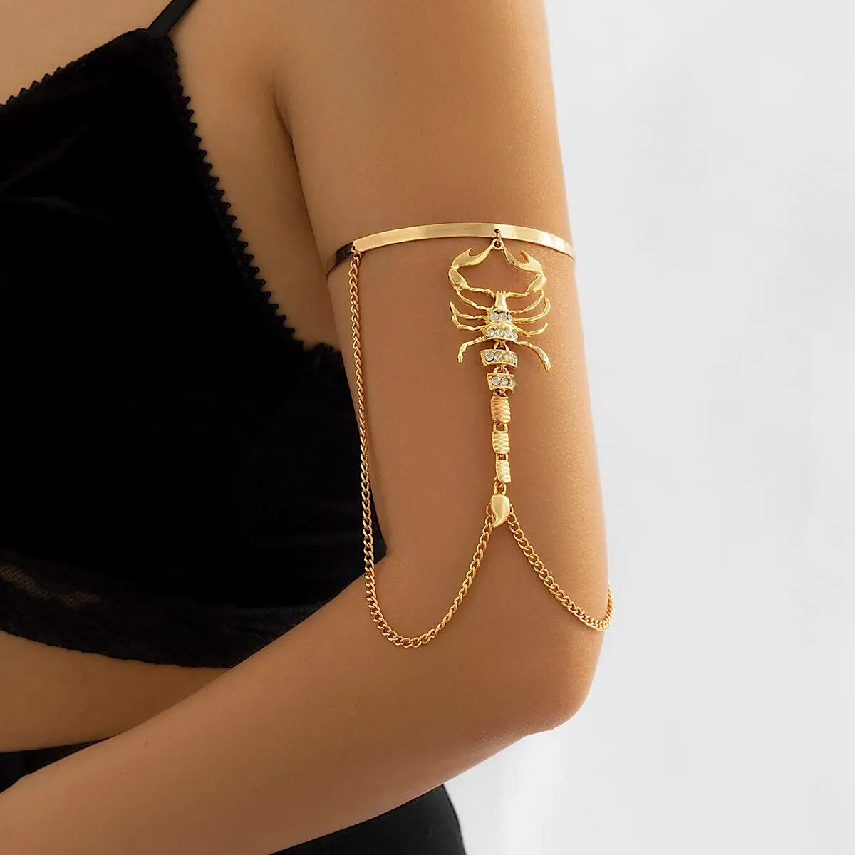 Gold Chain Detail Arm Cuff