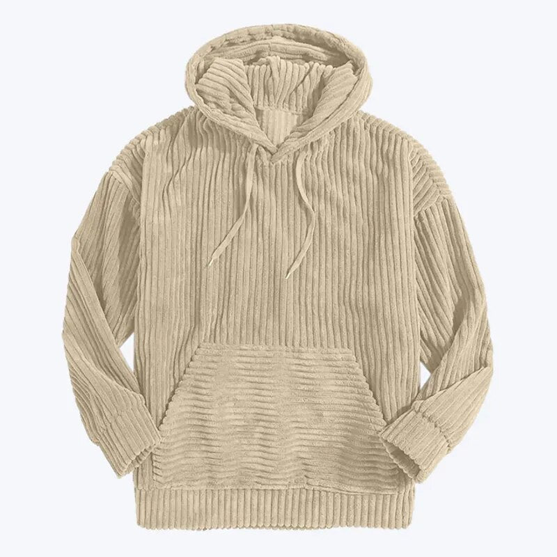 Women's thick velvet corduroy long-sleeve hoodie sweatshirt with pockets
