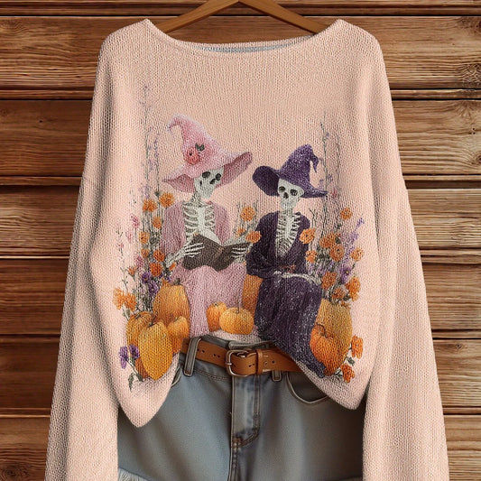 Knit Wide Sleeve Boat Neck Sweatshirt