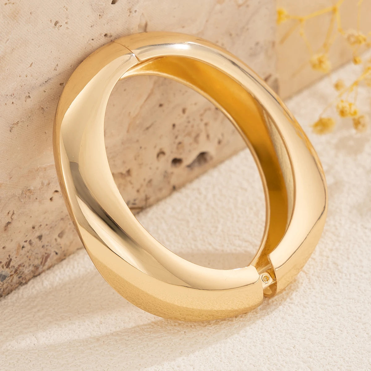 Chunky Polished Metal Cuff Bracelets