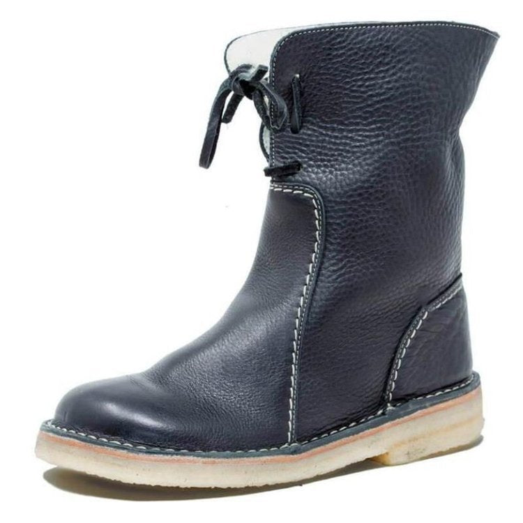 Women's casual lace-up snow boots