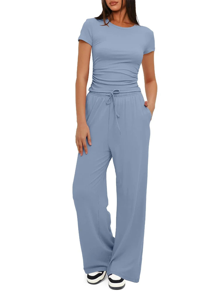Women's casual tracksuit two pieces set
