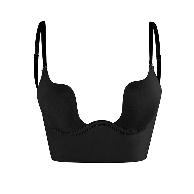 Women’s Backless Bra – Longline Seamless Fit – Molded Cups – Adjustable Straps