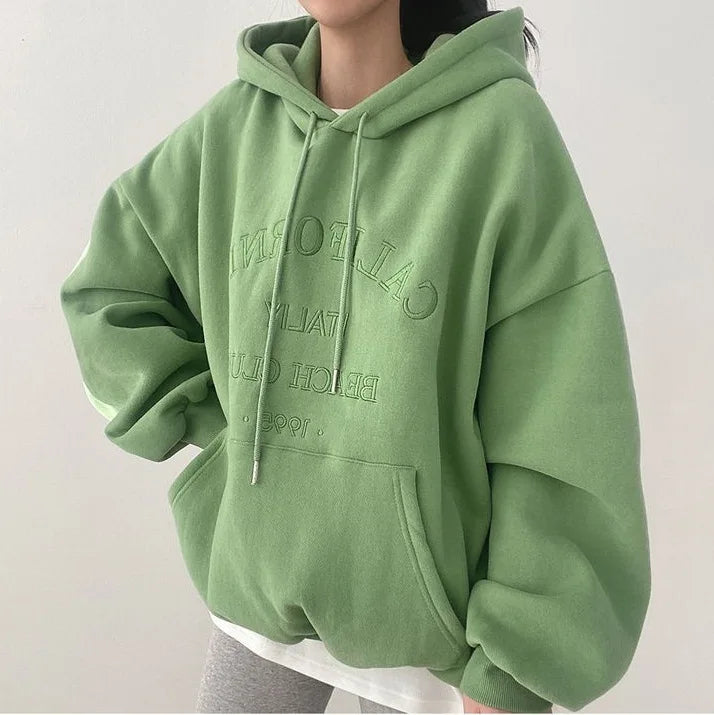 Women’s Oversized Hoodie – Cotton Blend – Relaxed Fit – Kangaroo Pocket – Drawstring Hood