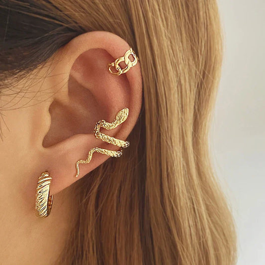 Adjustable Non-Piercing Snake Ear Cuff Jewelry