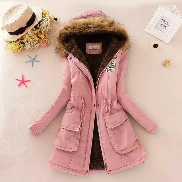 Warm Lined Adjustable Waist Winter Jacket