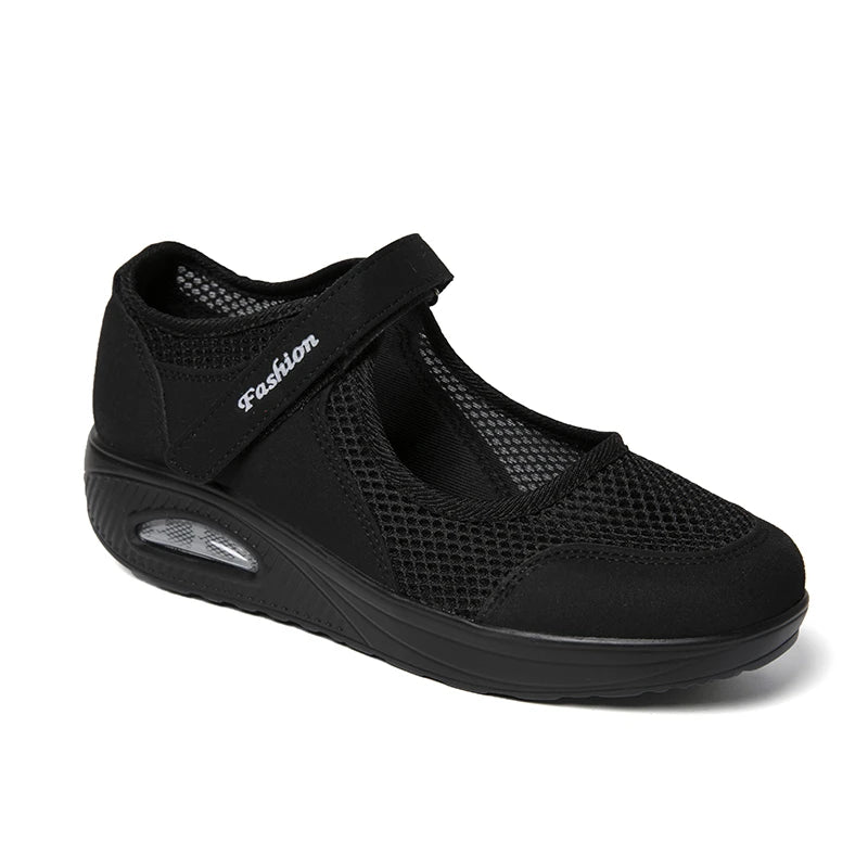 Breathable Mesh Cushioned Mary Jane Shoes