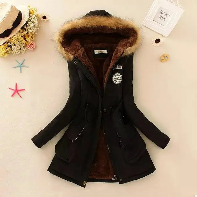 Warm Lined Adjustable Waist Winter Jacket