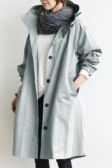 Women's elegant and water-repellent trench coat