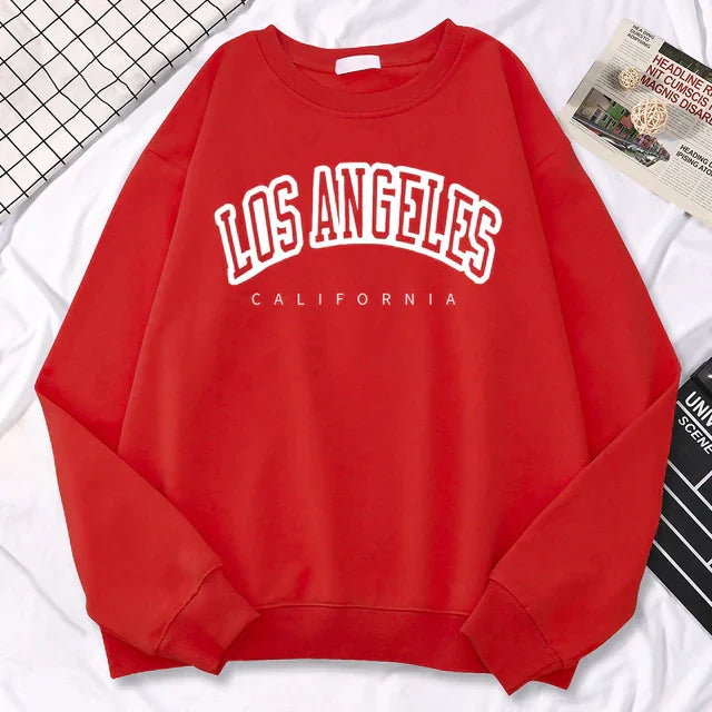 Women’s Oversized Sweatshirt – Cotton Blend – Graphic Print – Crew Neck – Ribbed Trim
