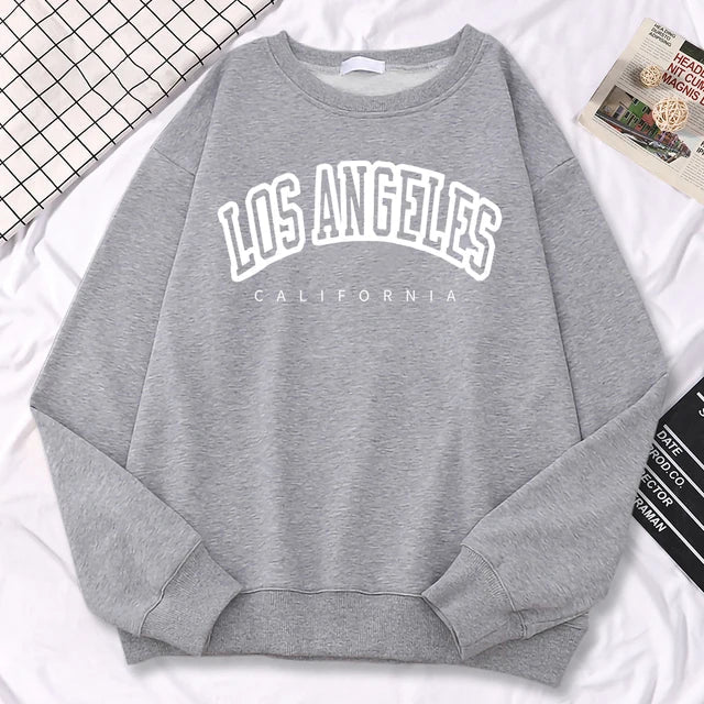 Women’s Oversized Sweatshirt – Cotton Blend – Graphic Print – Crew Neck – Ribbed Trim