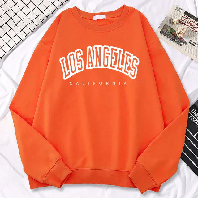 Women’s Oversized Sweatshirt – Cotton Blend – Graphic Print – Crew Neck – Ribbed Trim