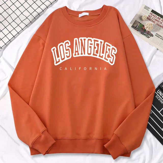 Women’s Oversized Sweatshirt – Cotton Blend – Graphic Print – Crew Neck – Ribbed Trim