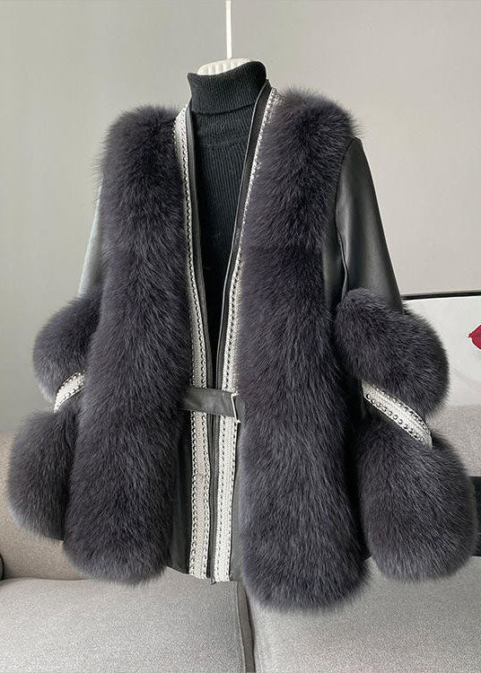 Faux Fur Mid-Length Winter Coat