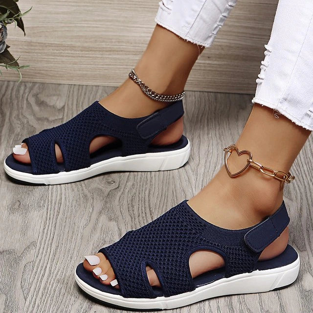 Breathable Knitted Mesh Cushioned Sandals