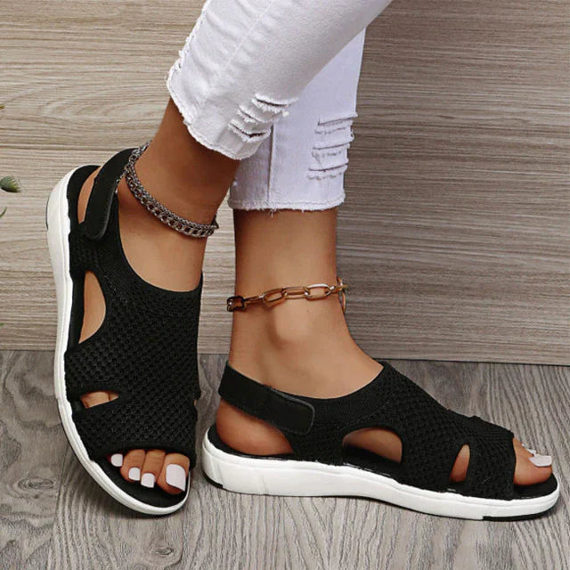 Breathable Knitted Mesh Cushioned Sandals