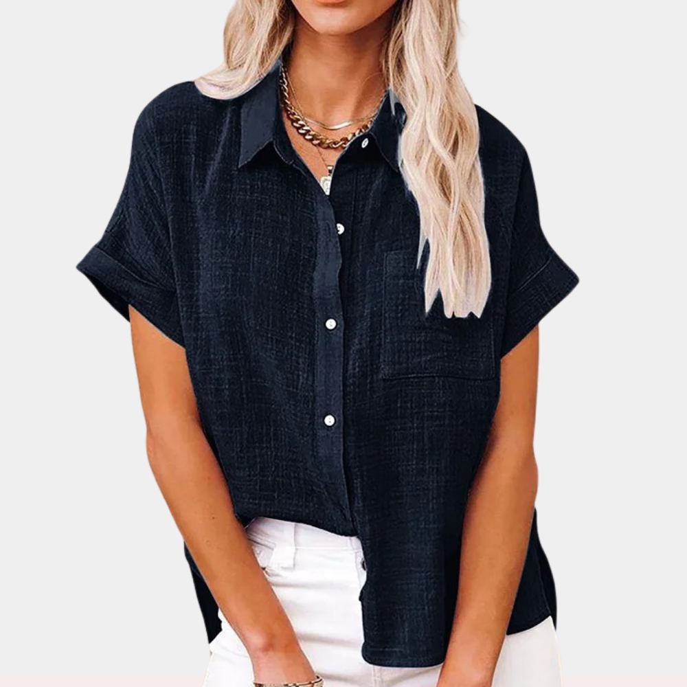 Women's lightweight casual button-up shirt