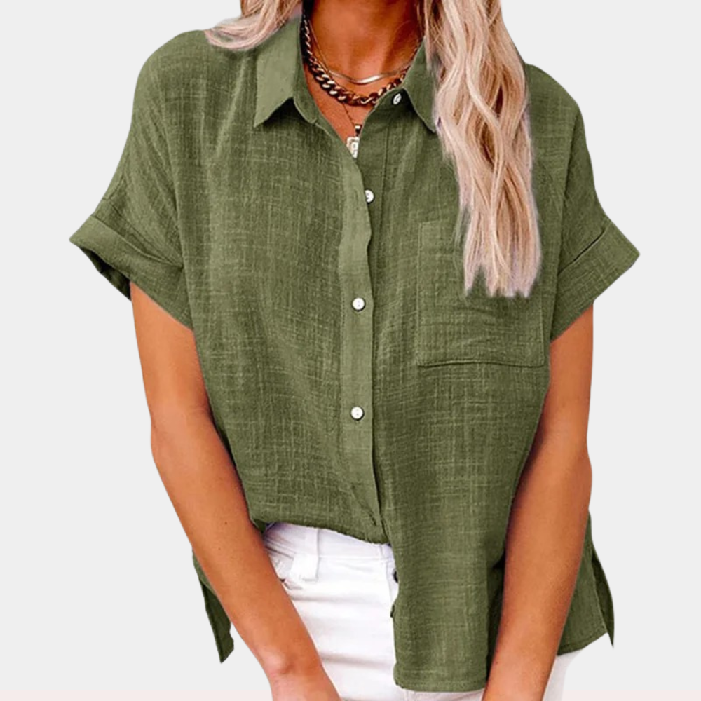 Women's lightweight casual button-up shirt