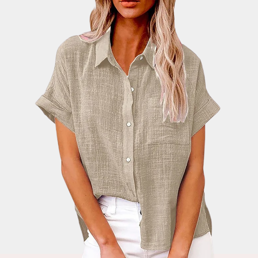 Women's lightweight casual button-up shirt