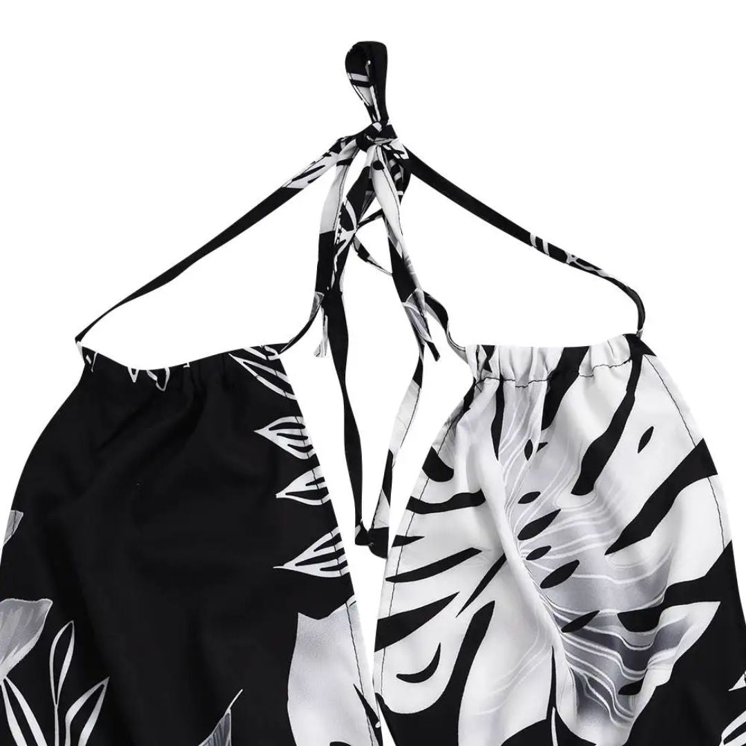 Lightweight Breathable Wide-Leg Halter Jumpsuit