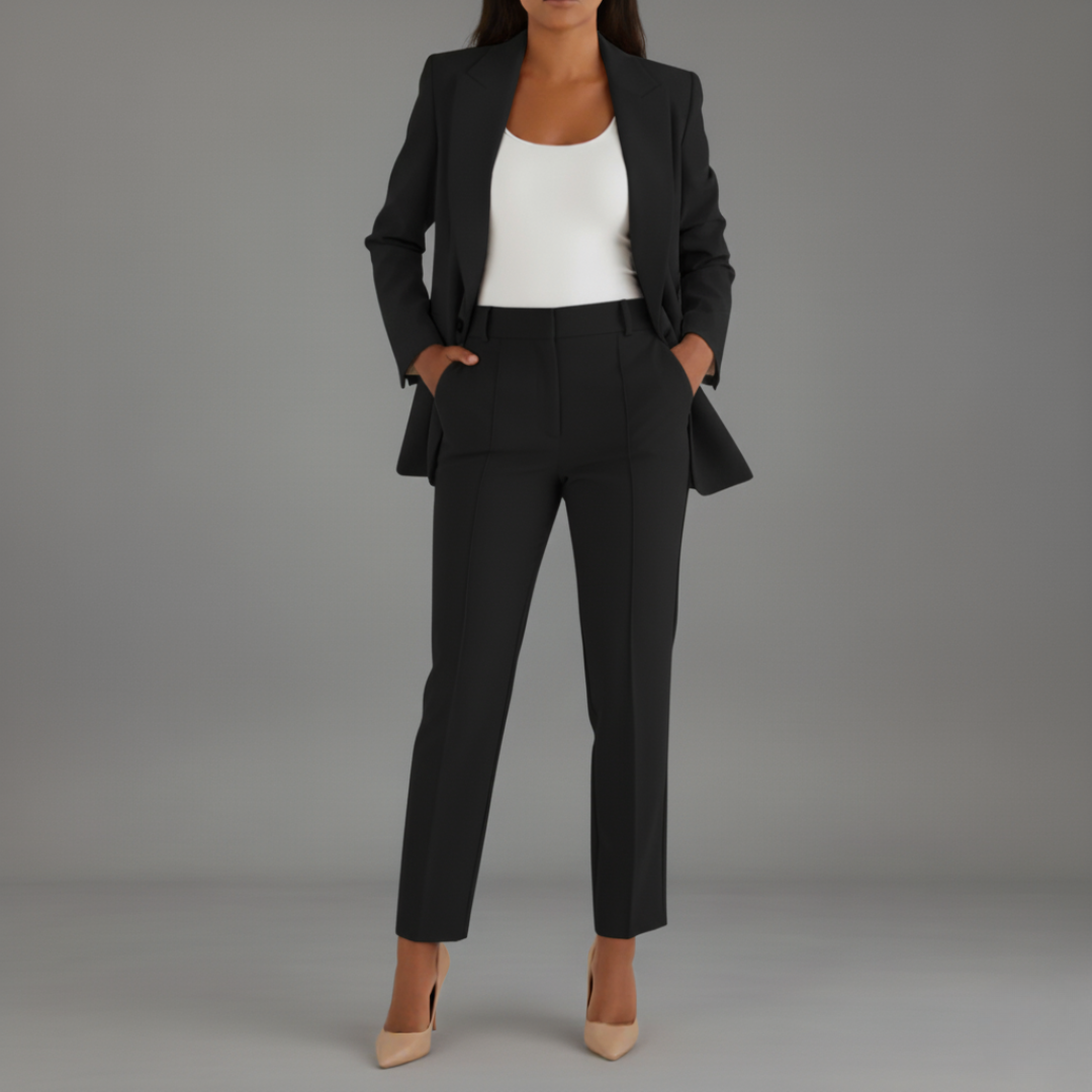 Mildred - Women's 2-Piece Suit - Elegant Blazer and Trousers Set for Professional Style