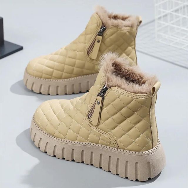 Women's quilted thick-soled warm winter boots