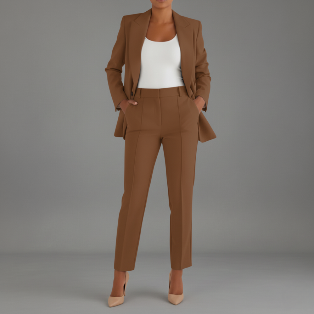 Mildred - Women's 2-Piece Suit - Elegant Blazer and Trousers Set for Professional Style