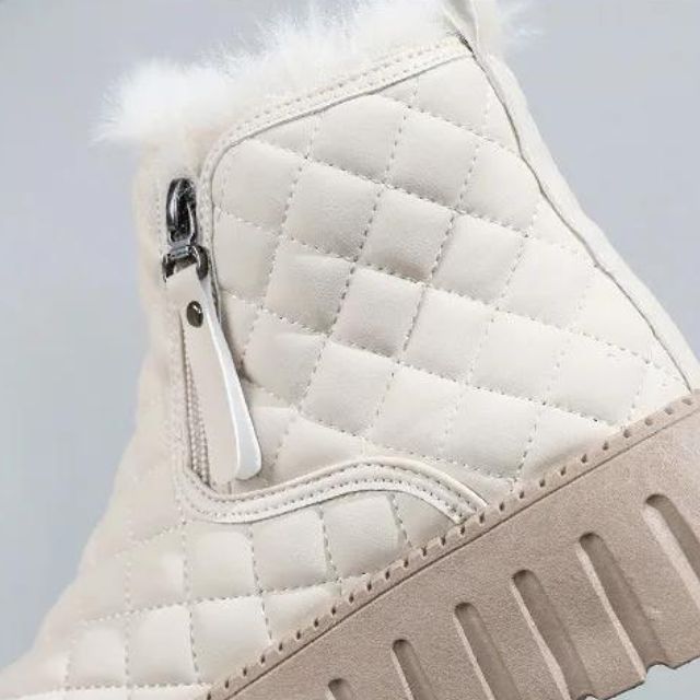 Women's quilted thick-soled warm winter boots