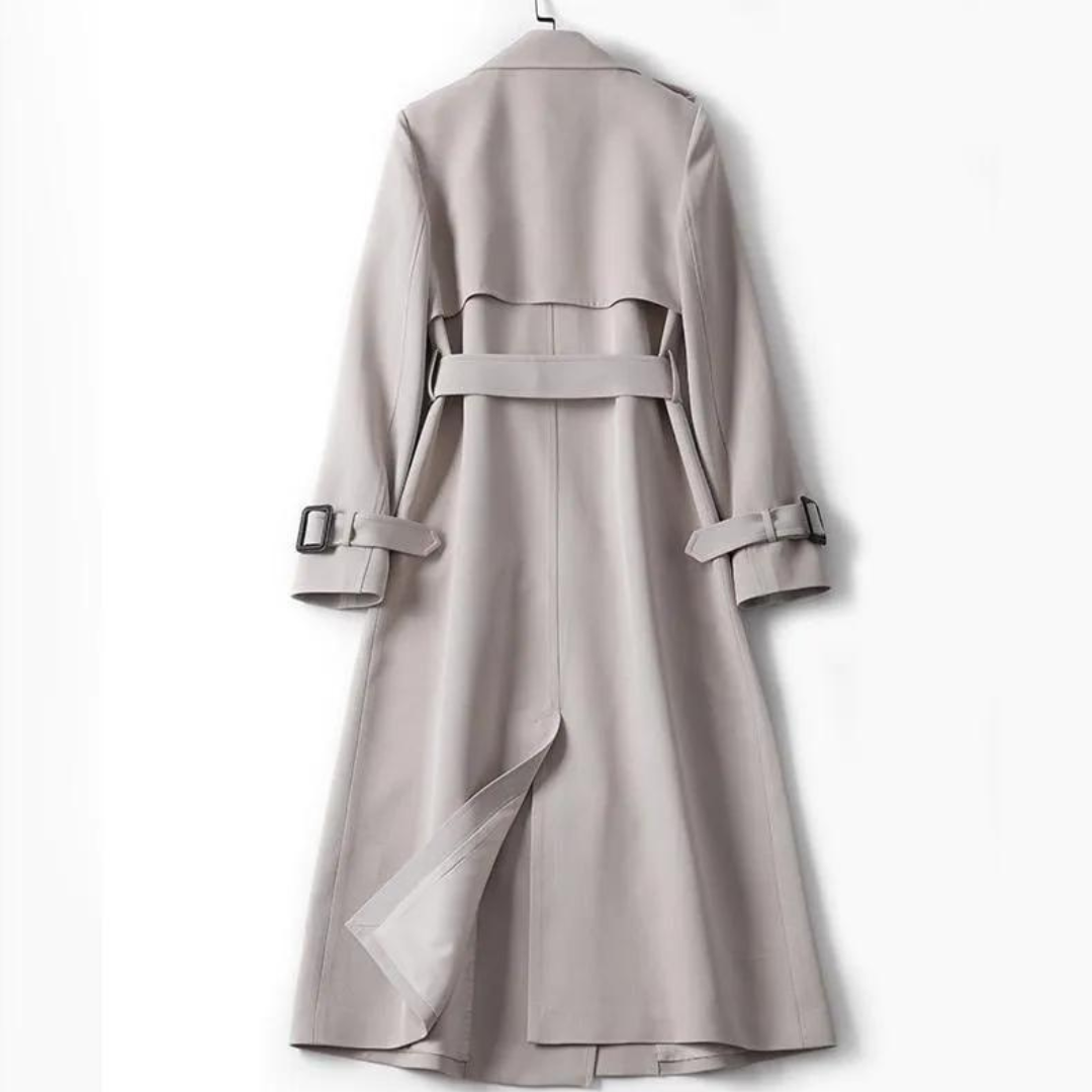 Women's windbreaker over-the-knee mid-length coat
