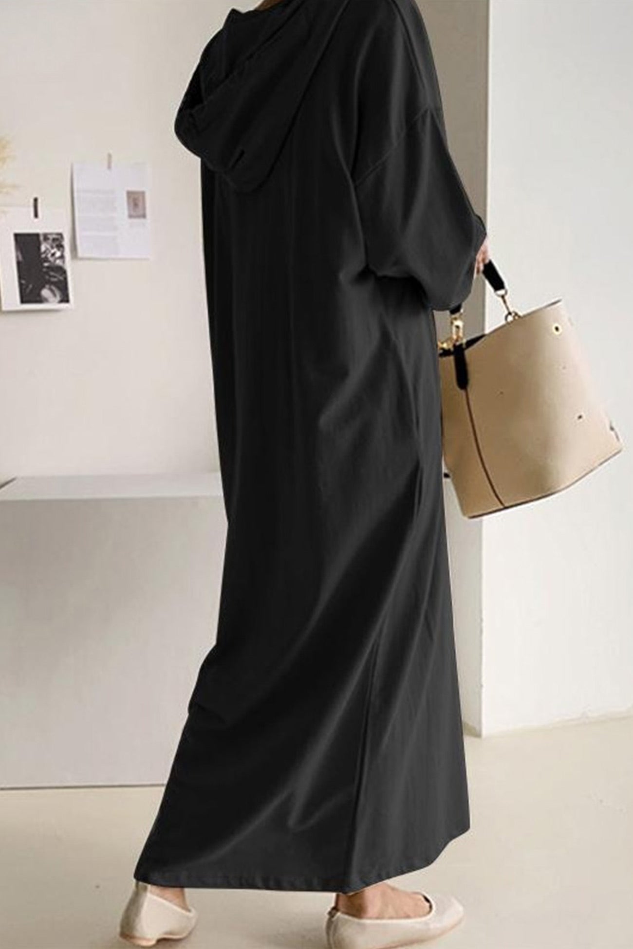 Women's Maxi Dress - V-Neck - Long Sleeve - Casual Loose Fit Elegant Style