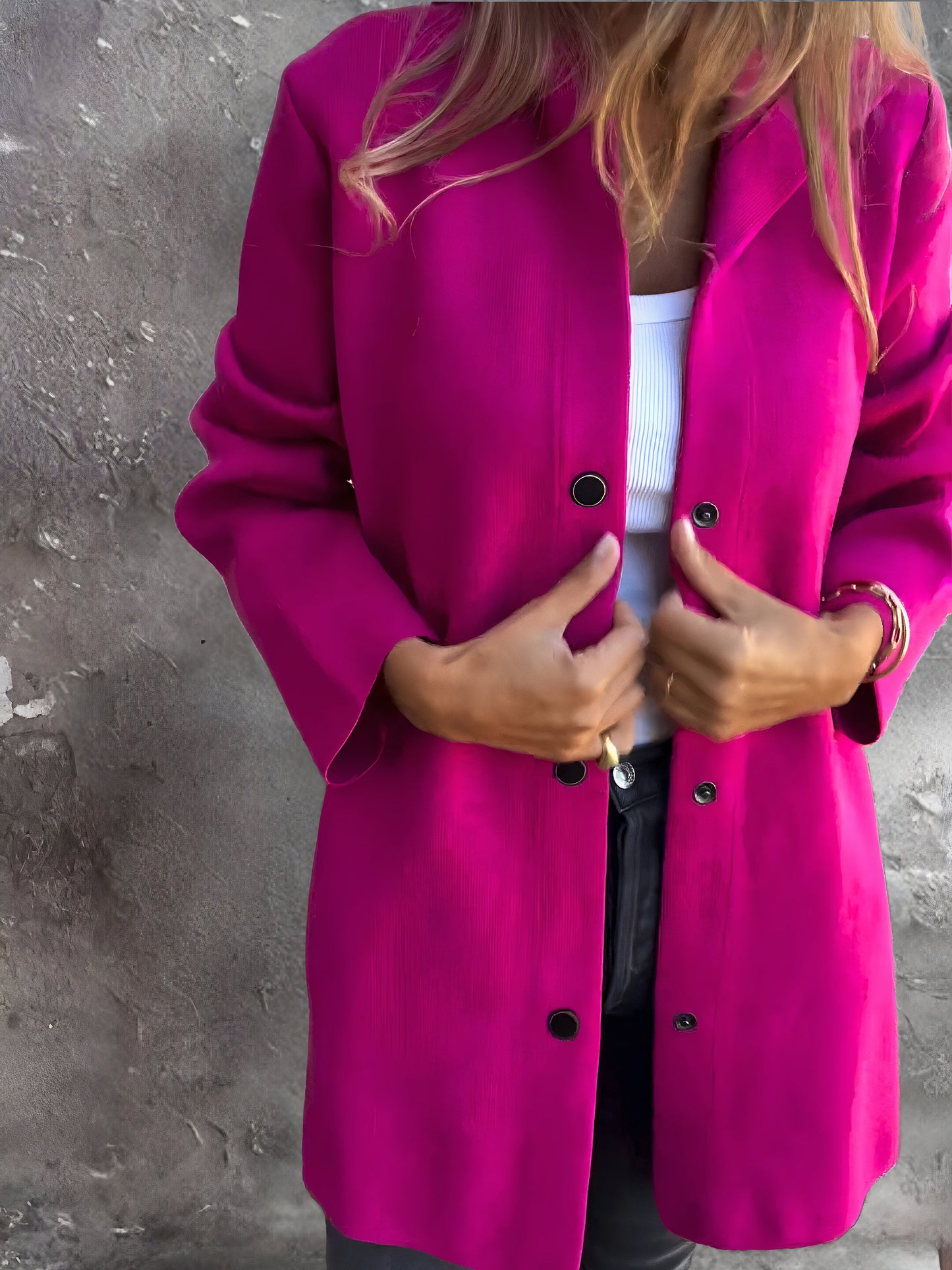 Women's hooded single-breasted casual autumn winter jacket
