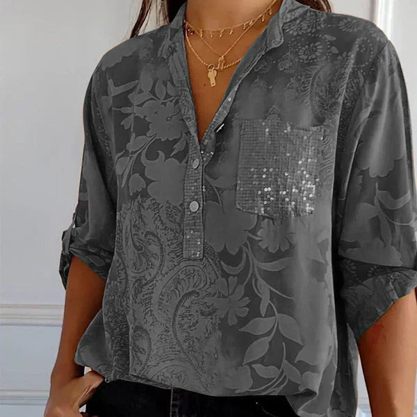 Women's casual jacquard shirt