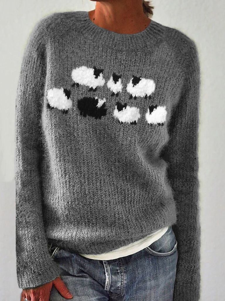 Women's green long sleeve sweater