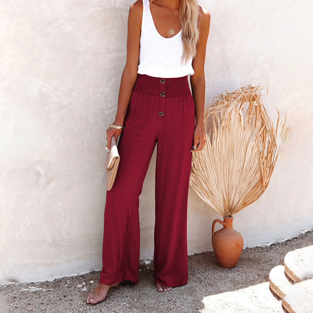 Quitzalli - Loose-fitting trousers with a high waist