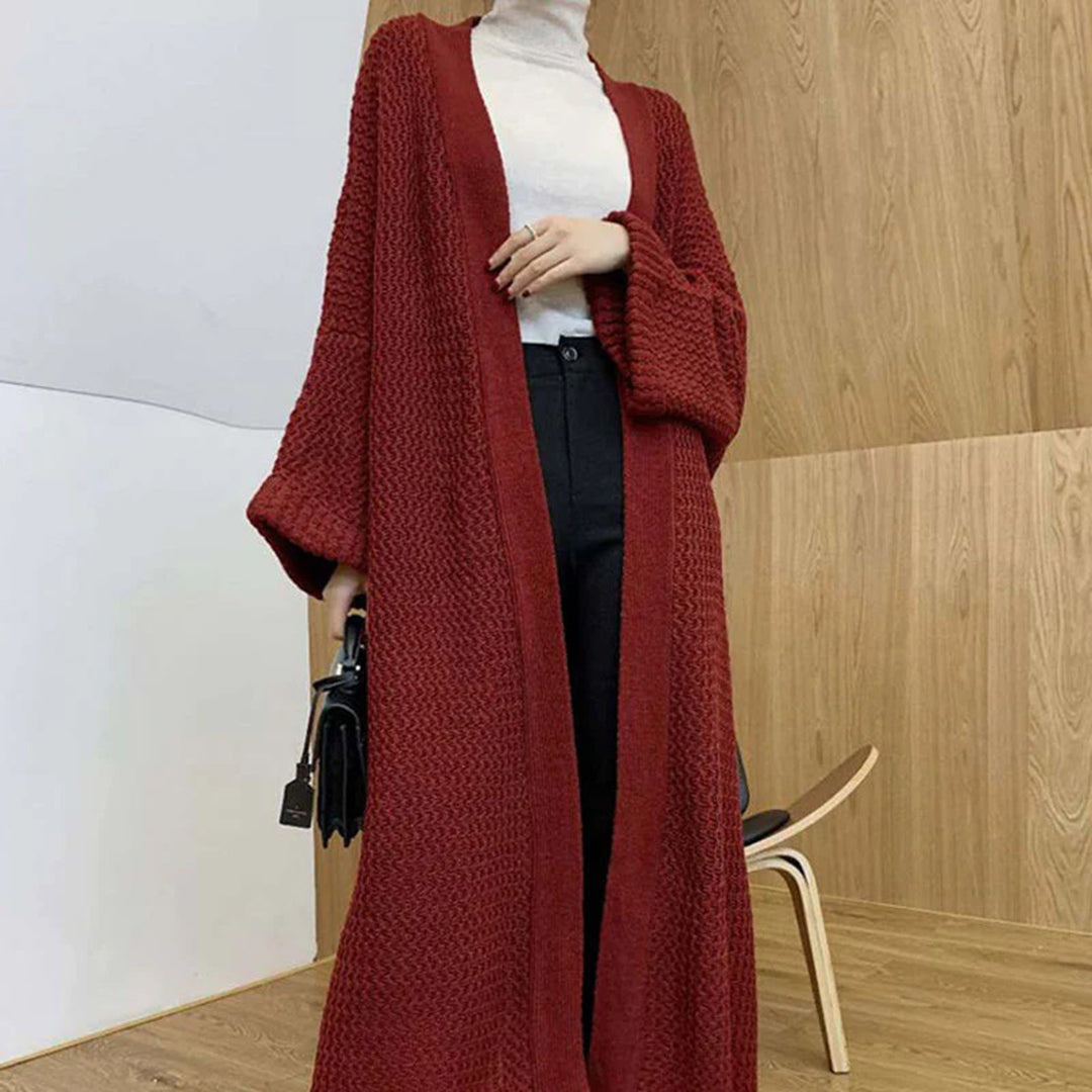Women's autumn winter loose long knitted cardigan