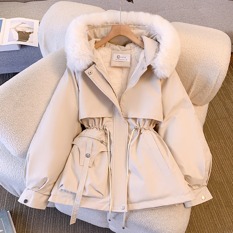 Trixie - women's clothing large fur collar jacket