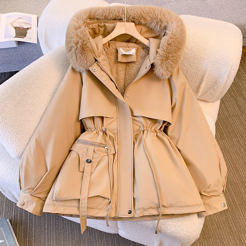 Trixie - women's clothing large fur collar jacket