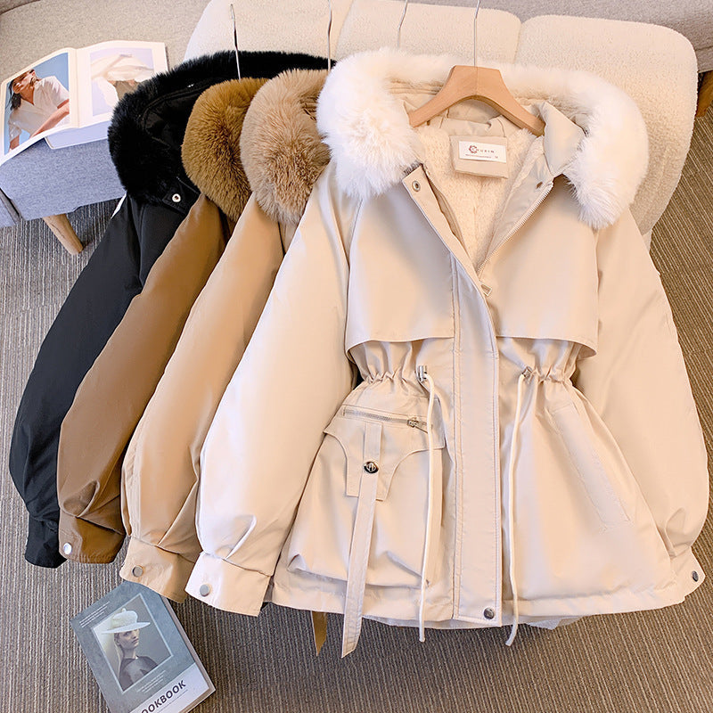 Trixie - women's clothing large fur collar jacket