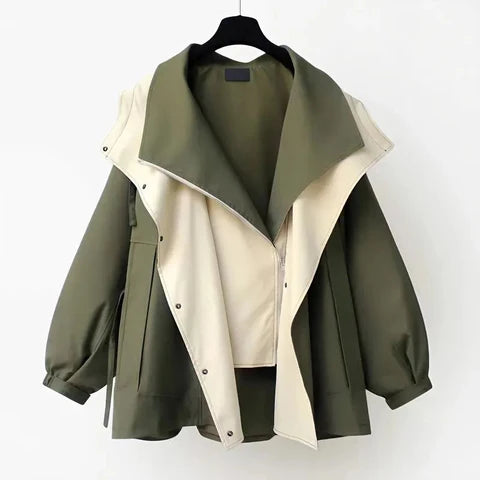 Women's stylish casual water repellent cape