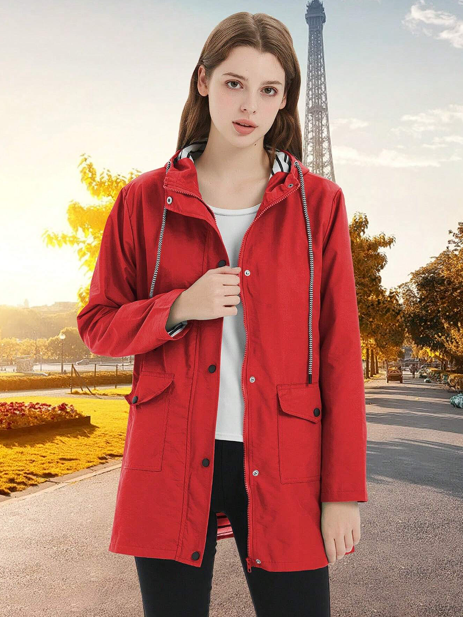 Waterproof and windproof jacket for women
